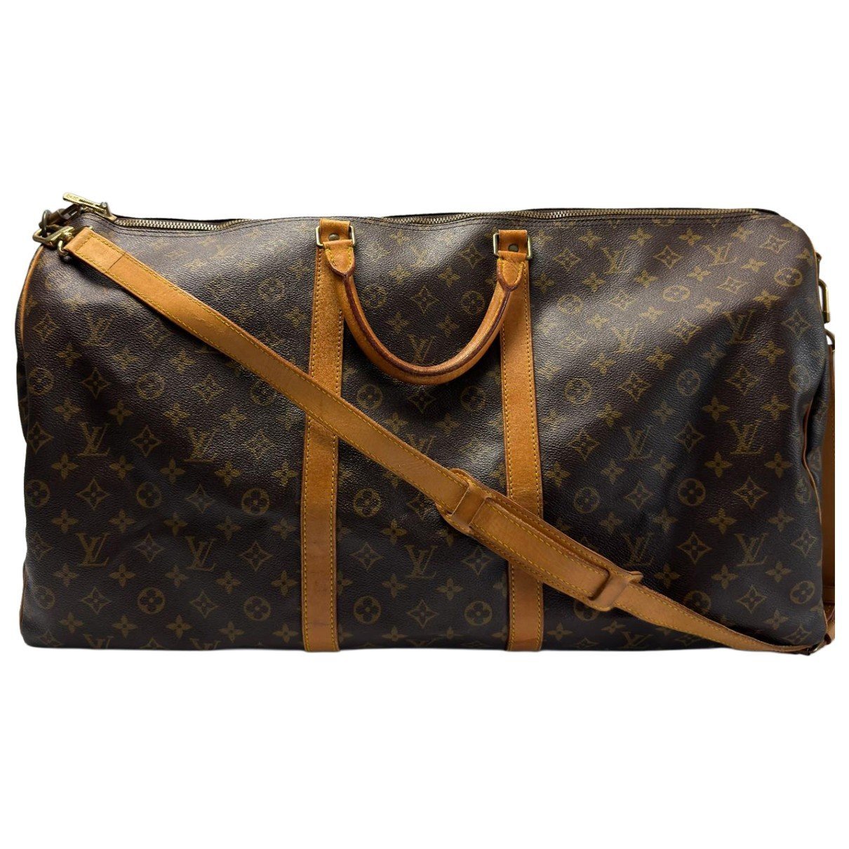 Keepall leather travel bag