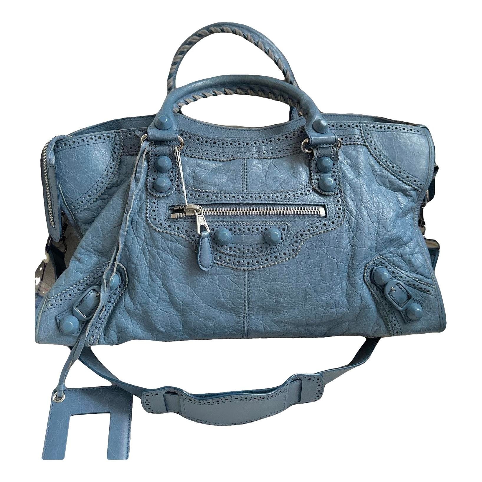 City leather handbag