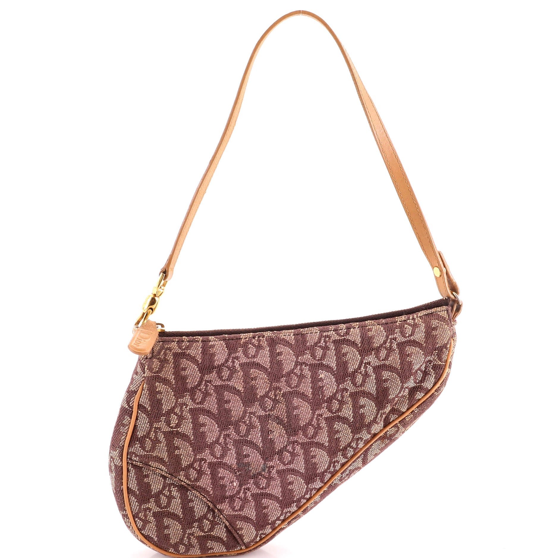 Vintage Saddle Bag Diorissimo Denim Mini