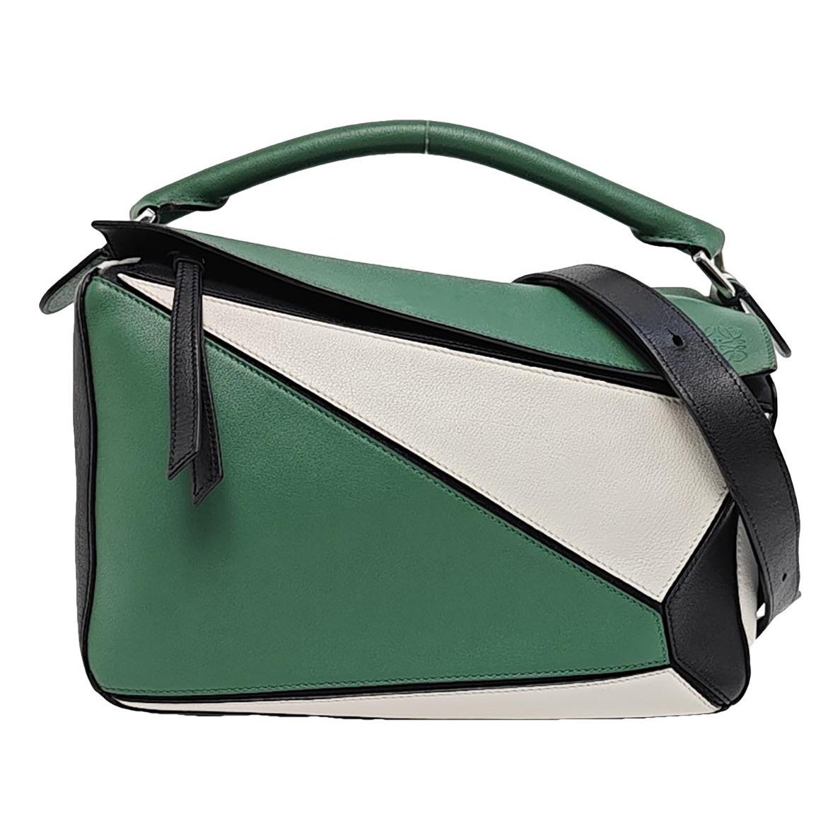 Puzzle leather handbag