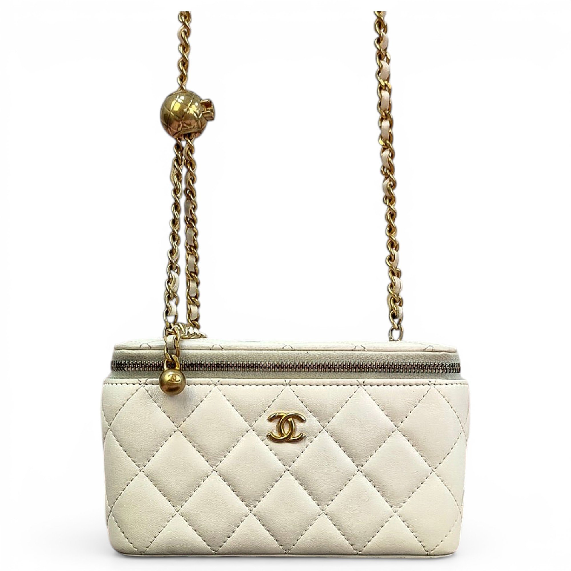 Vanity leather handbag