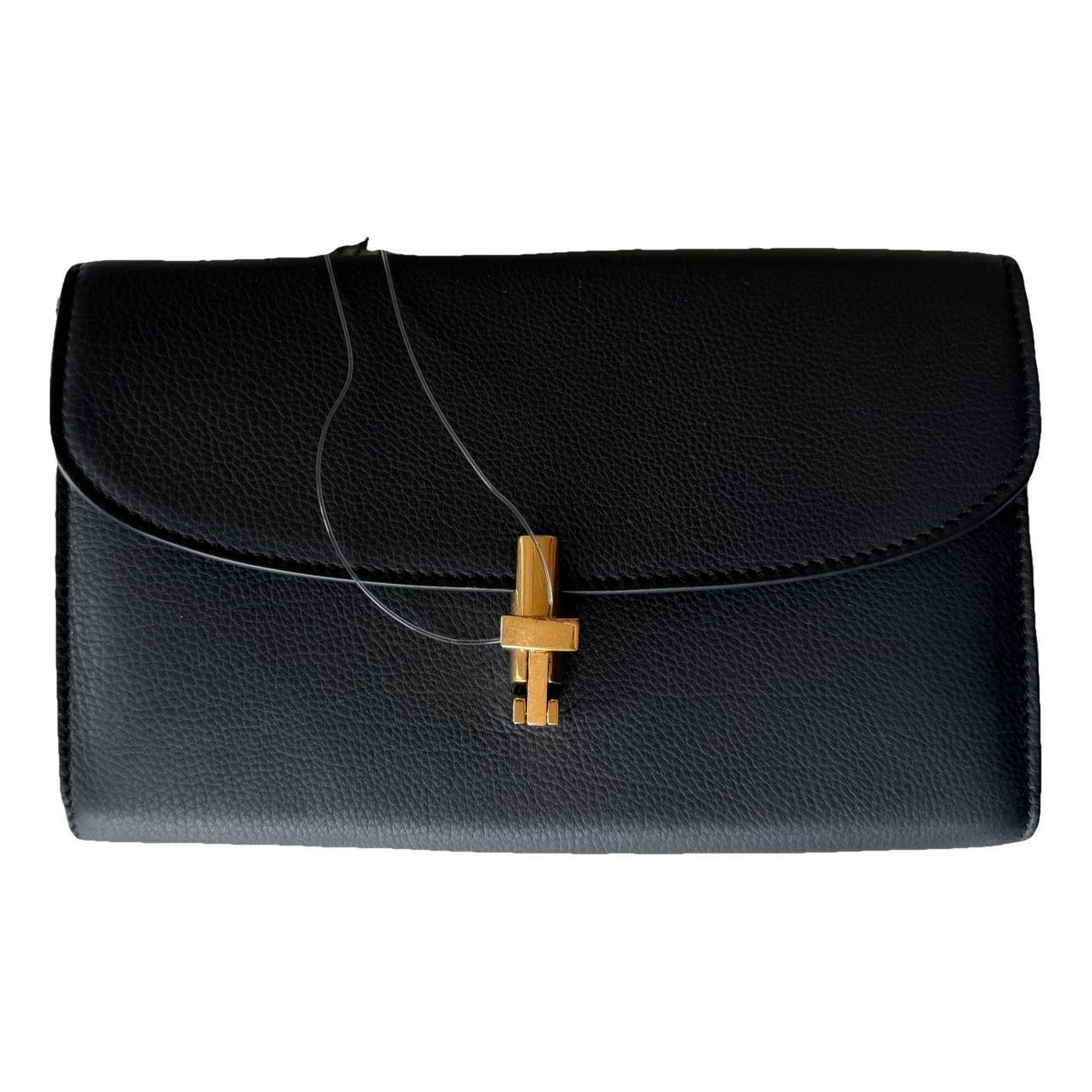 Leather clutch bag