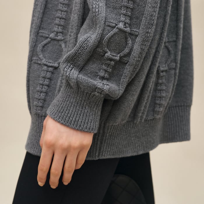 Gris Osmium Buttoned Cardigan