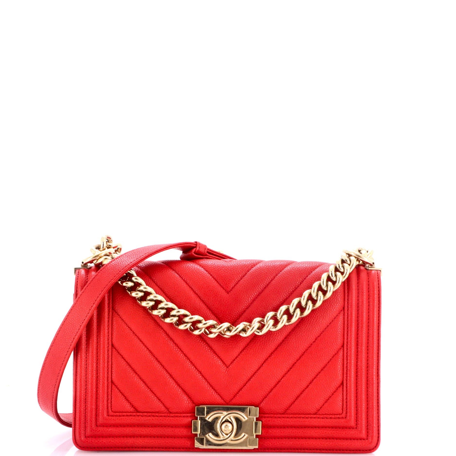 Boy Flap Bag Chevron Caviar Old Medium