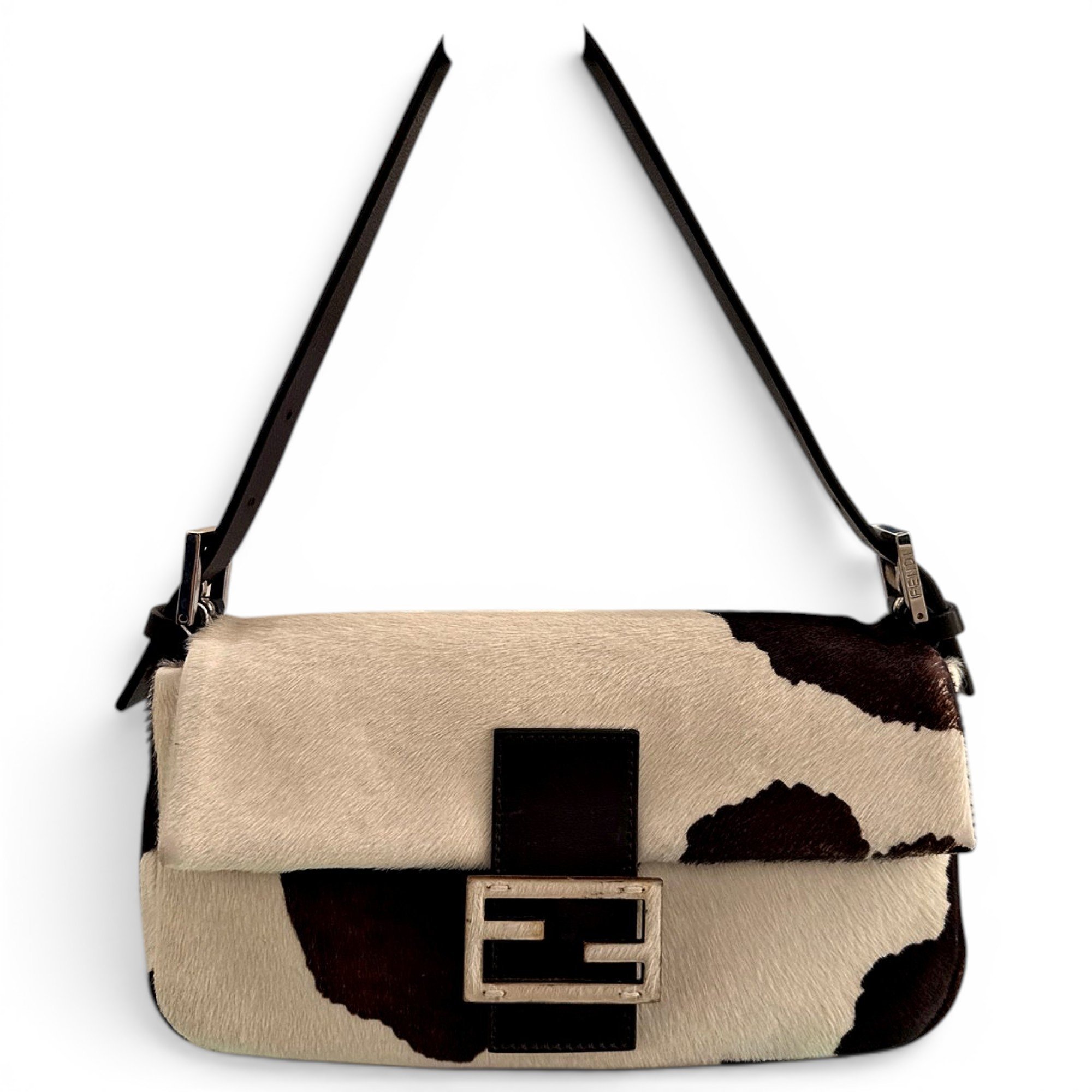 Baguette pony-style calfskin handbag