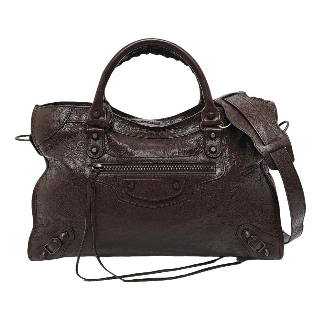 City leather handbag