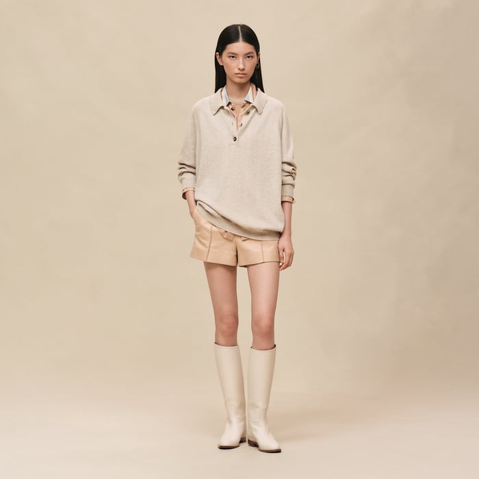 Beige Naturel Wide Sweater