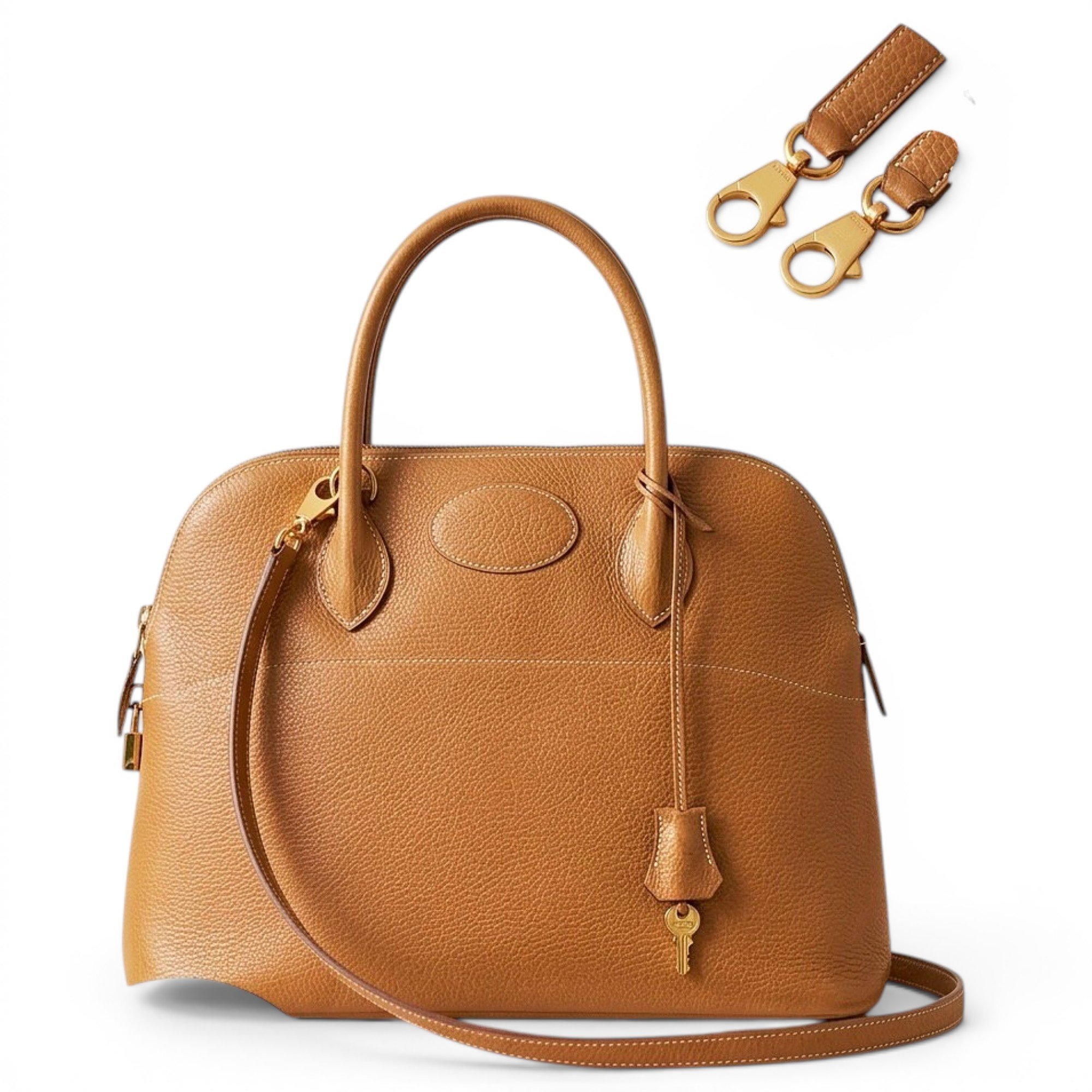 Hermes Bolide 31 Handbag Clemence Leather 1994