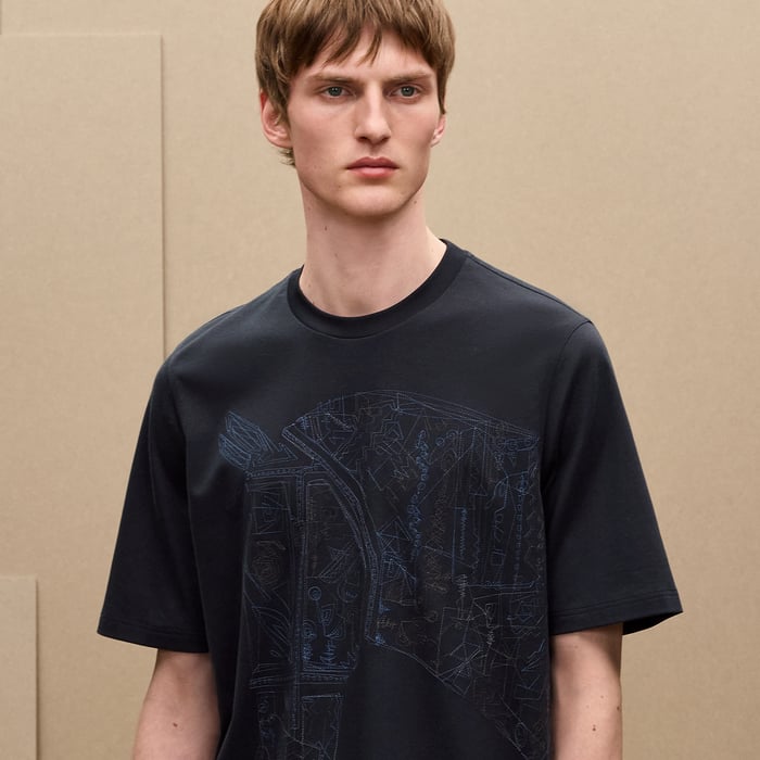 Marine "Quadrige" Embroidered T-shirt