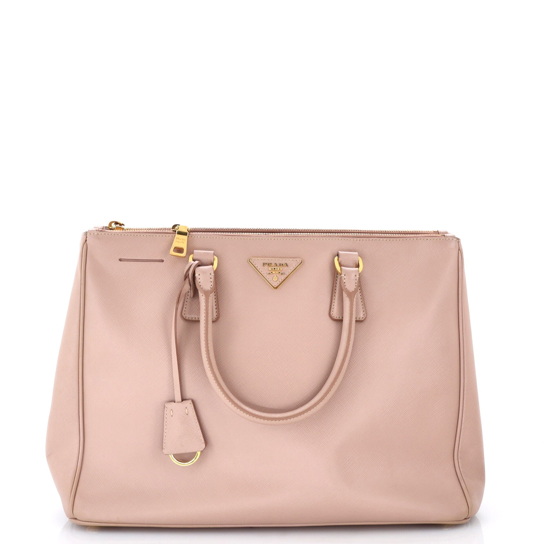 Double Zip Lux Tote Saffiano Leather Large