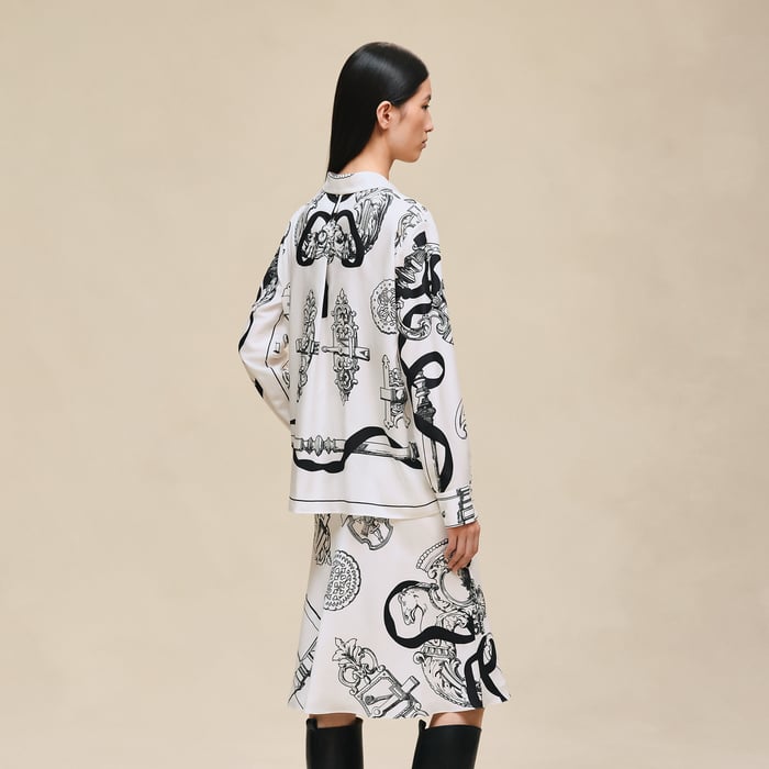 Blanc Nacre "Ferronnerie Remix" Classic Shirt