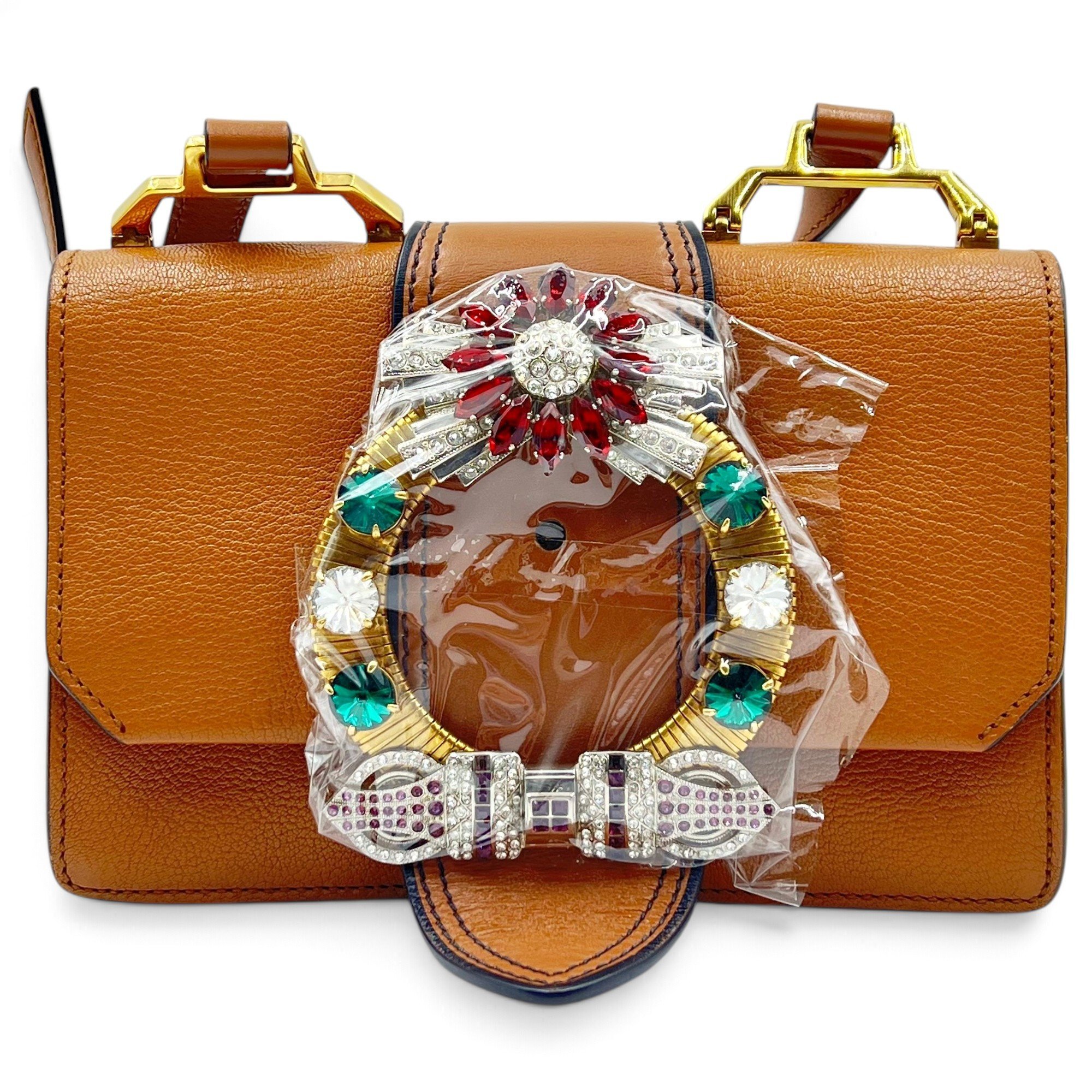 Miu Lady leather handbag