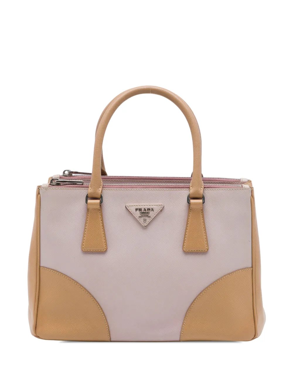 2010-2026 Small Bicolor Saffiano Galleria Double Zip satchel