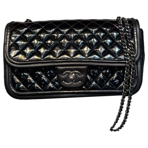 Patent leather handbag