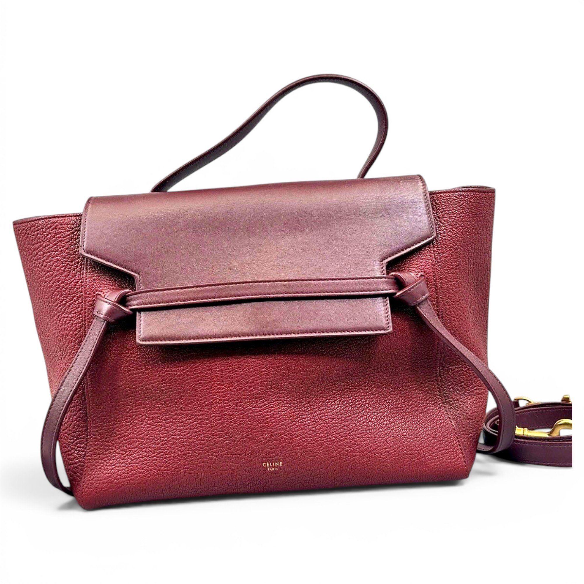 Belt leather handbag