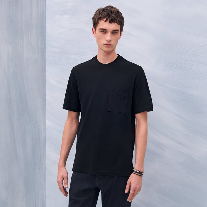 Noir "H" Embroidered T-shirt