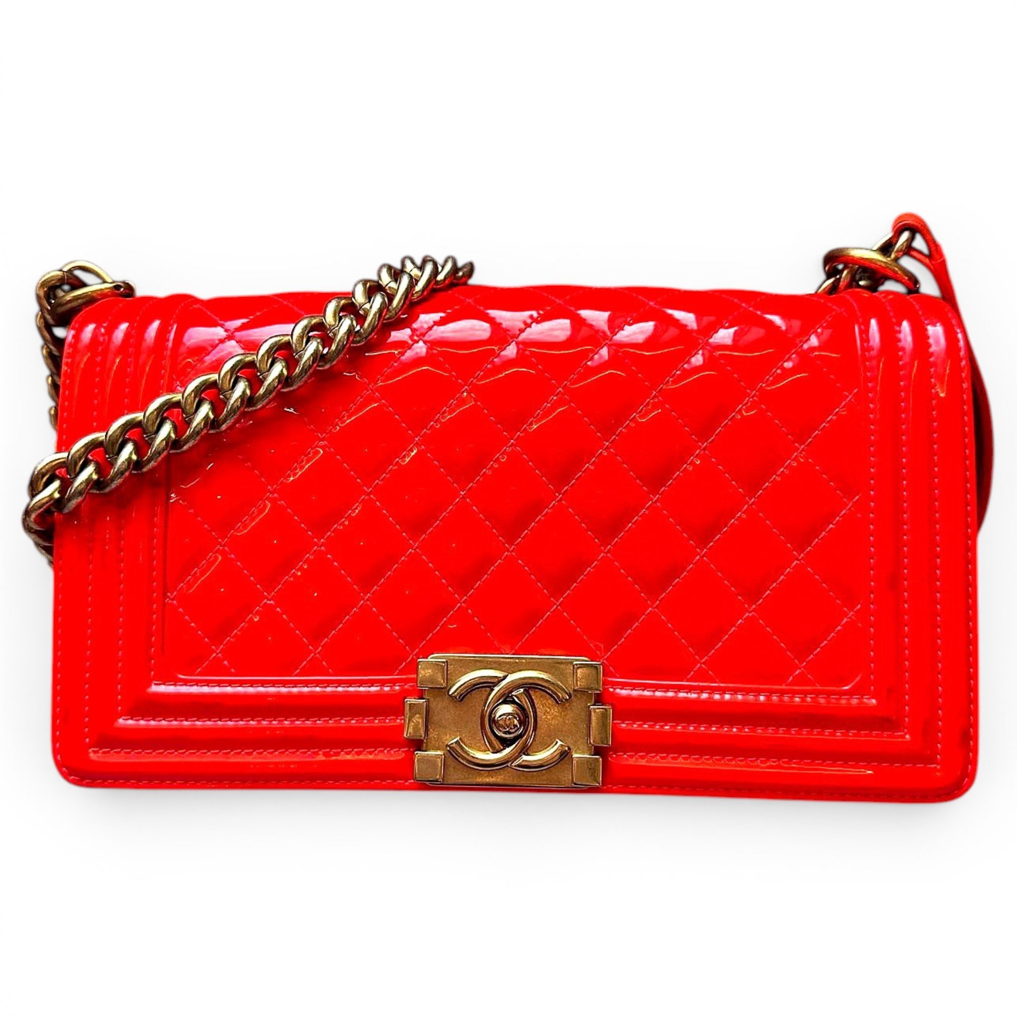 Boy patent leather crossbody bag