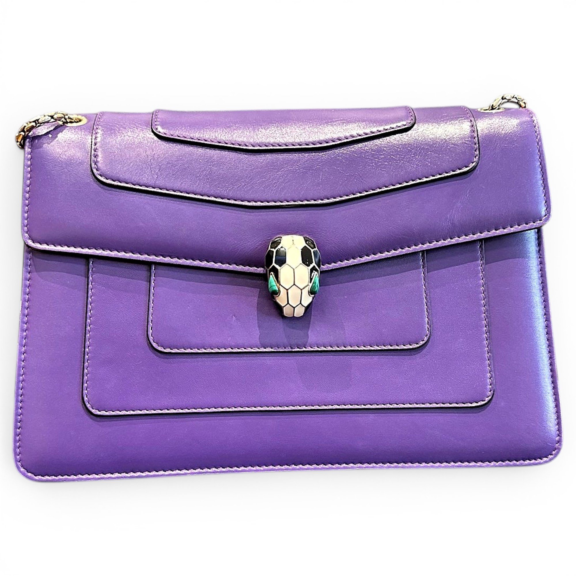 Serpenti leather handbag