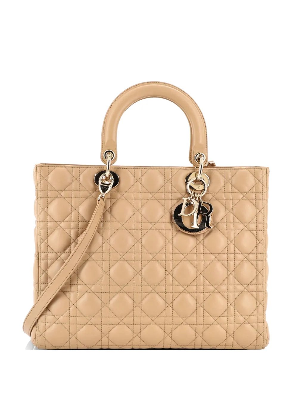 Lady Dior Bag Cannage Quilt Lambskin Large tote bag