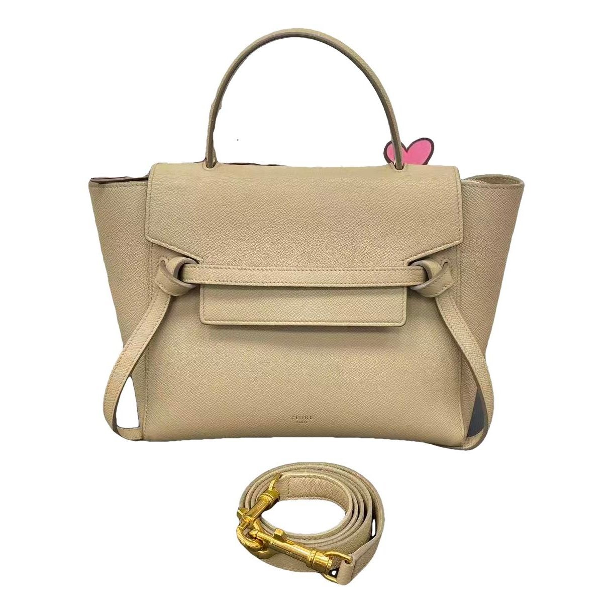 Belt leather handbag