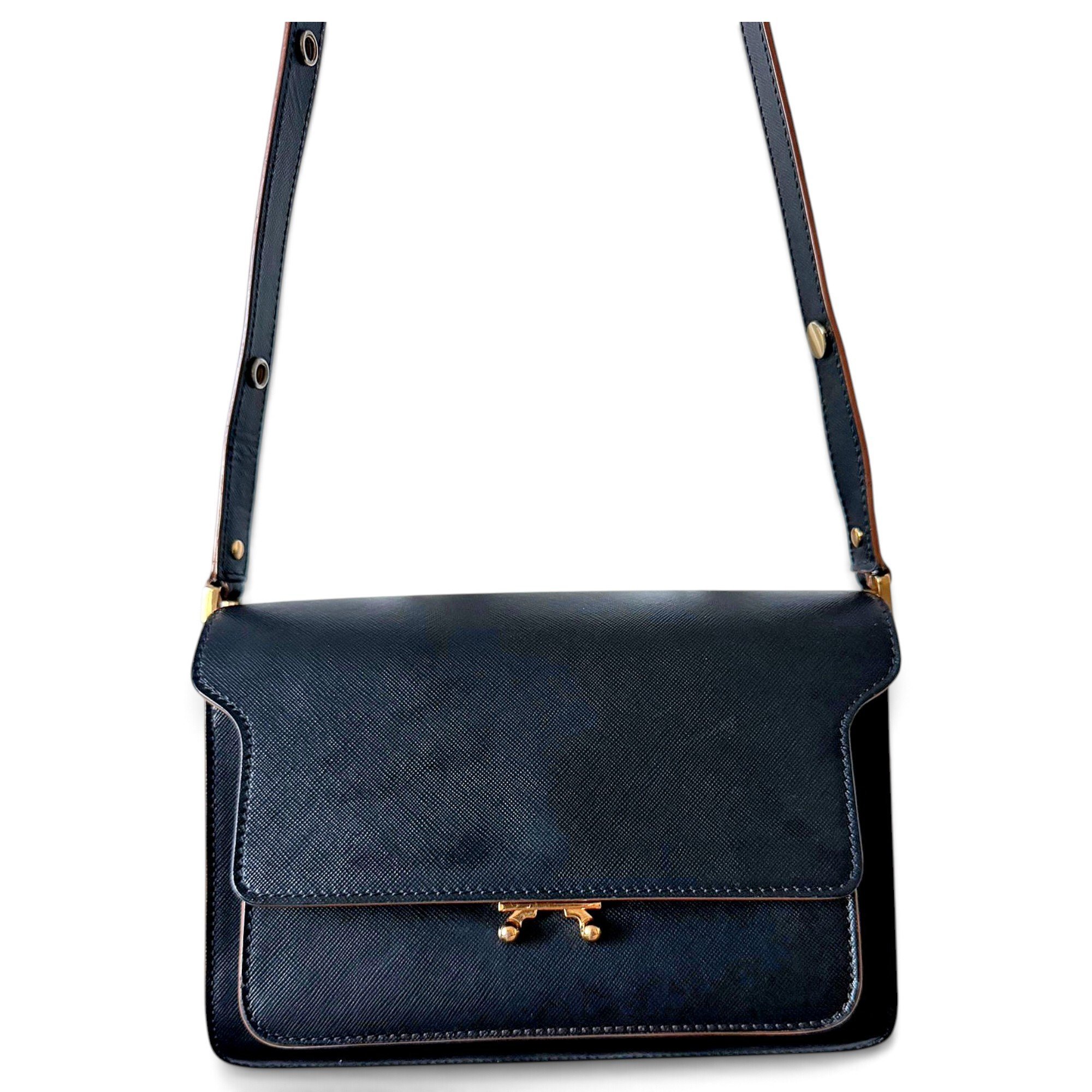 Marni Trunk leather crossbody bag