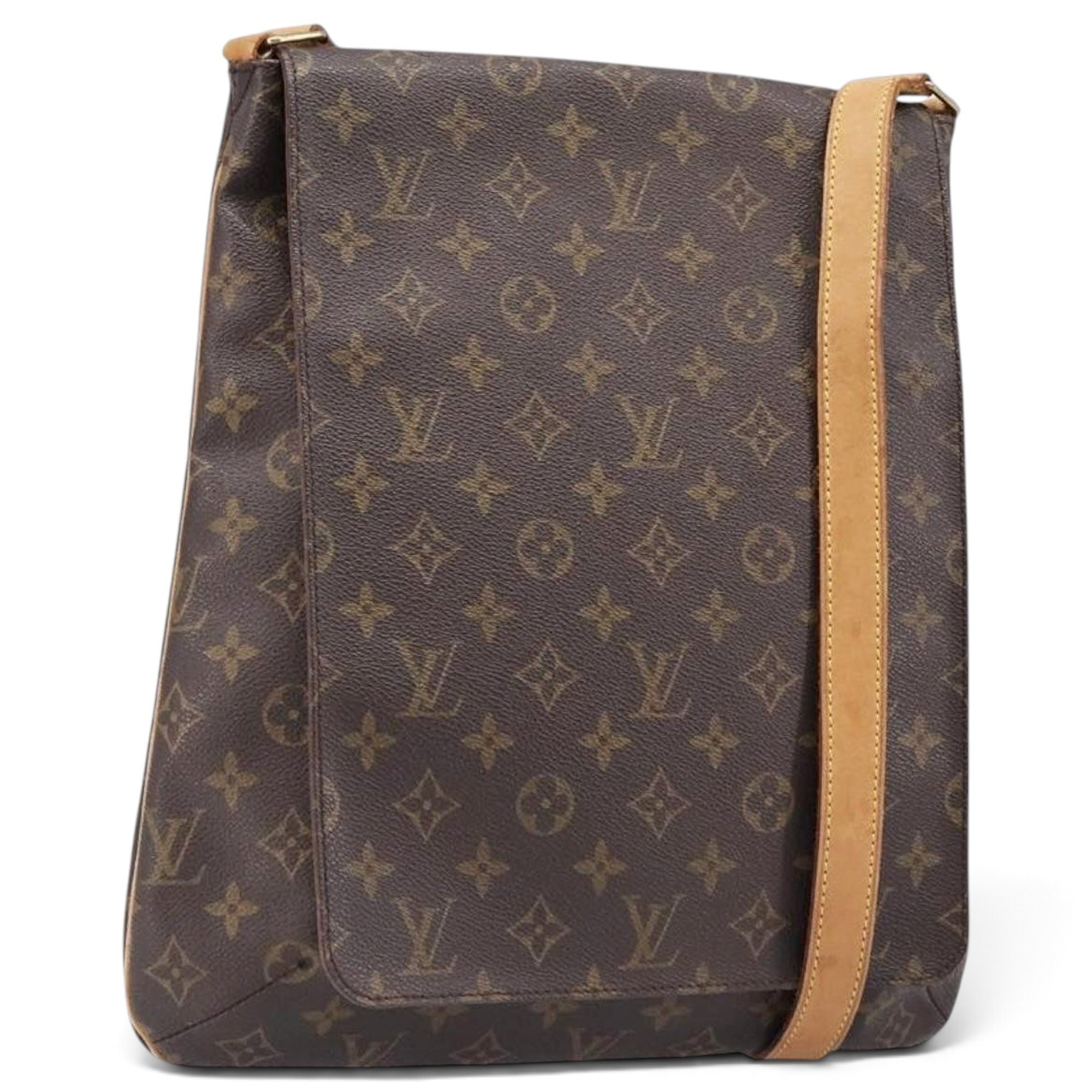 Musette leather handbag