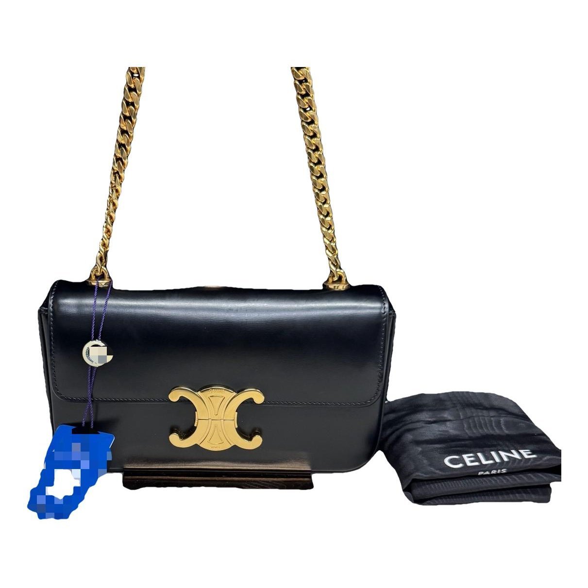 Triomphe chain leather crossbody bag
