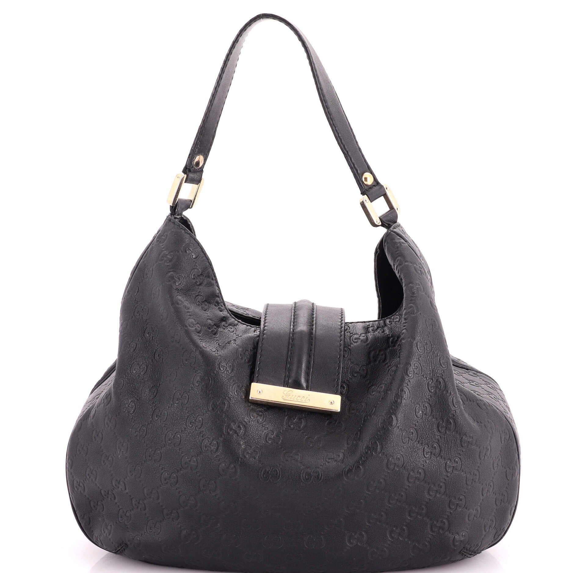 New Ladies Web Hobo Guccissima Leather Medium