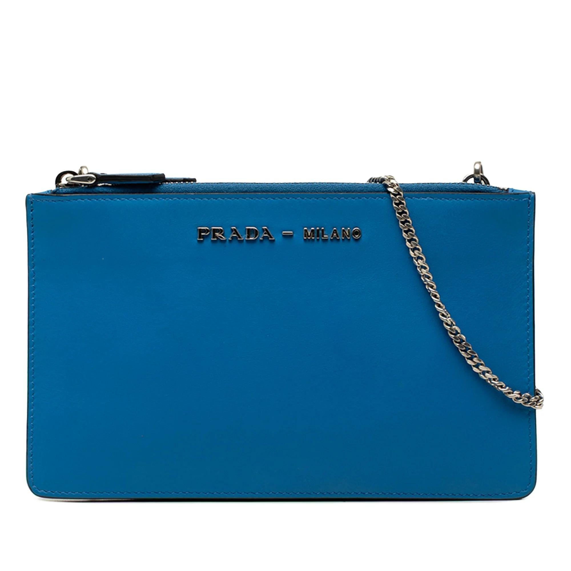 Double leather crossbody bag