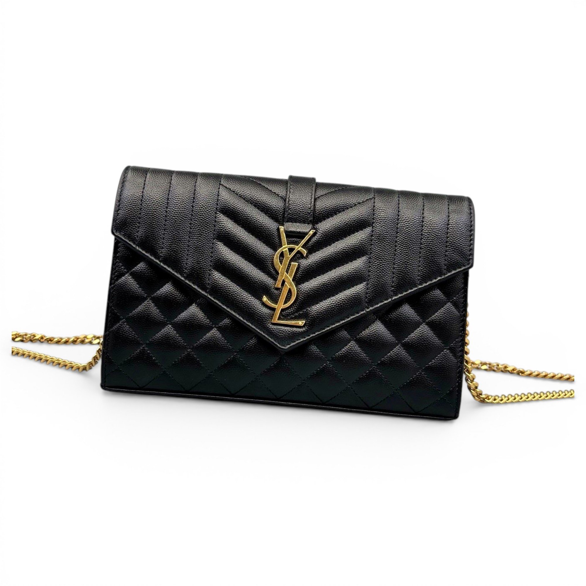 Envelope leather handbag