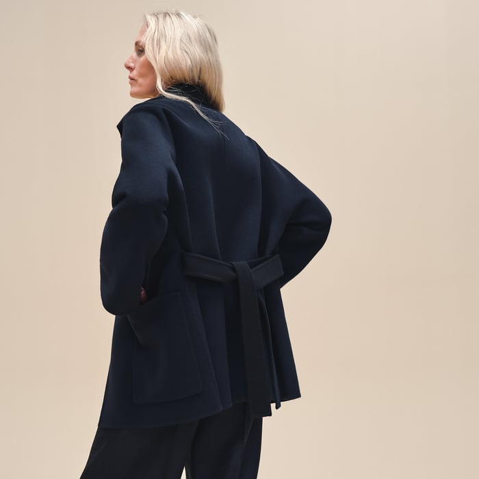 Bleu Noir Cashmere Coat