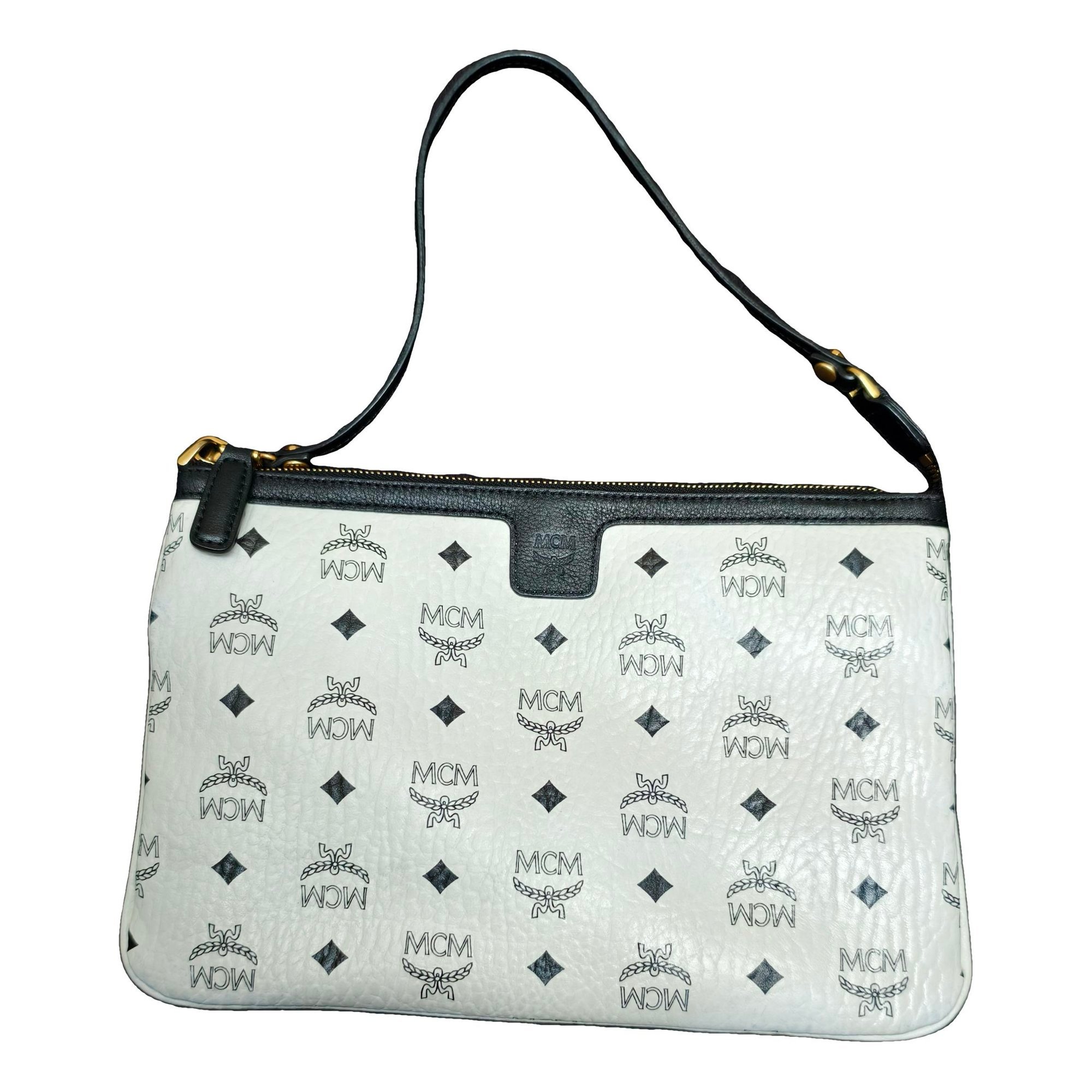 Leather clutch bag