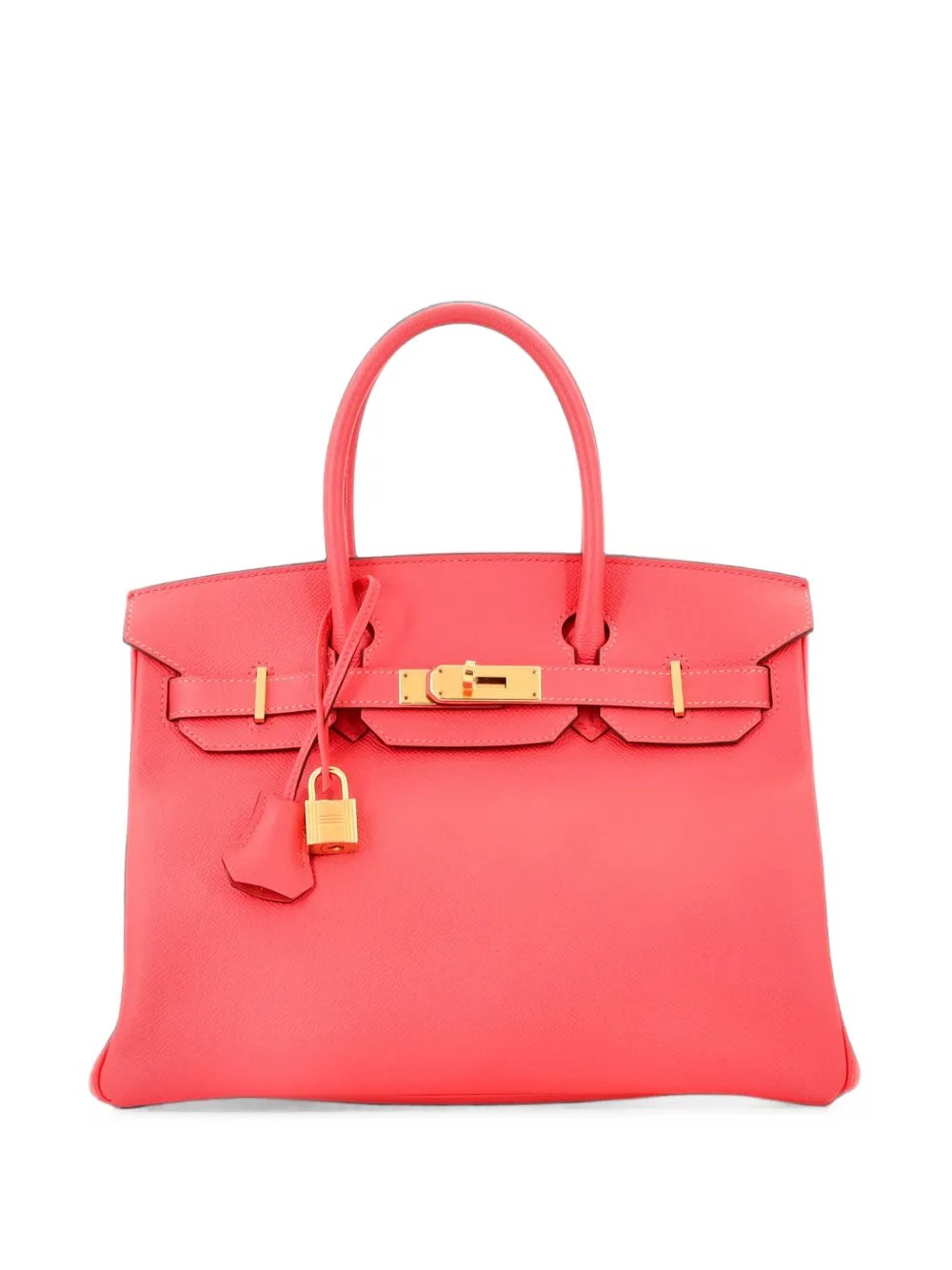 Hermes Birkin Handbag Red Epsom with Gold Hardware 30 satchel