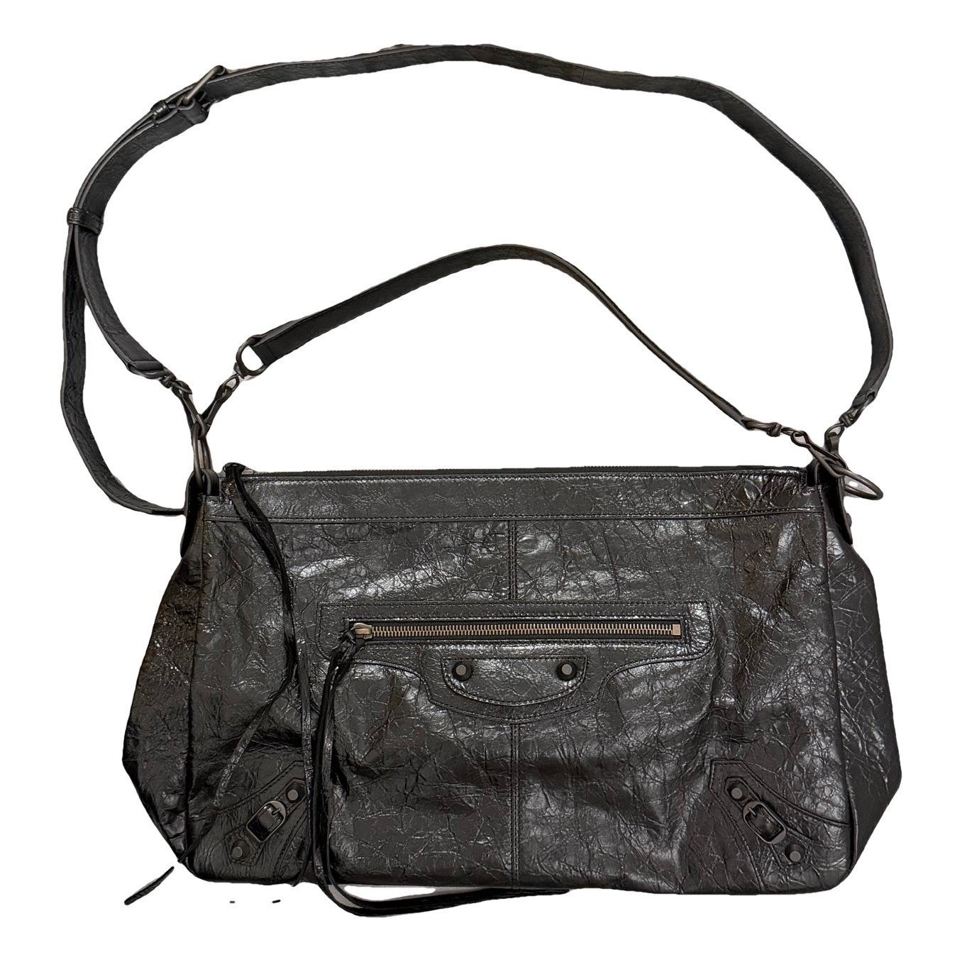 City leather handbag