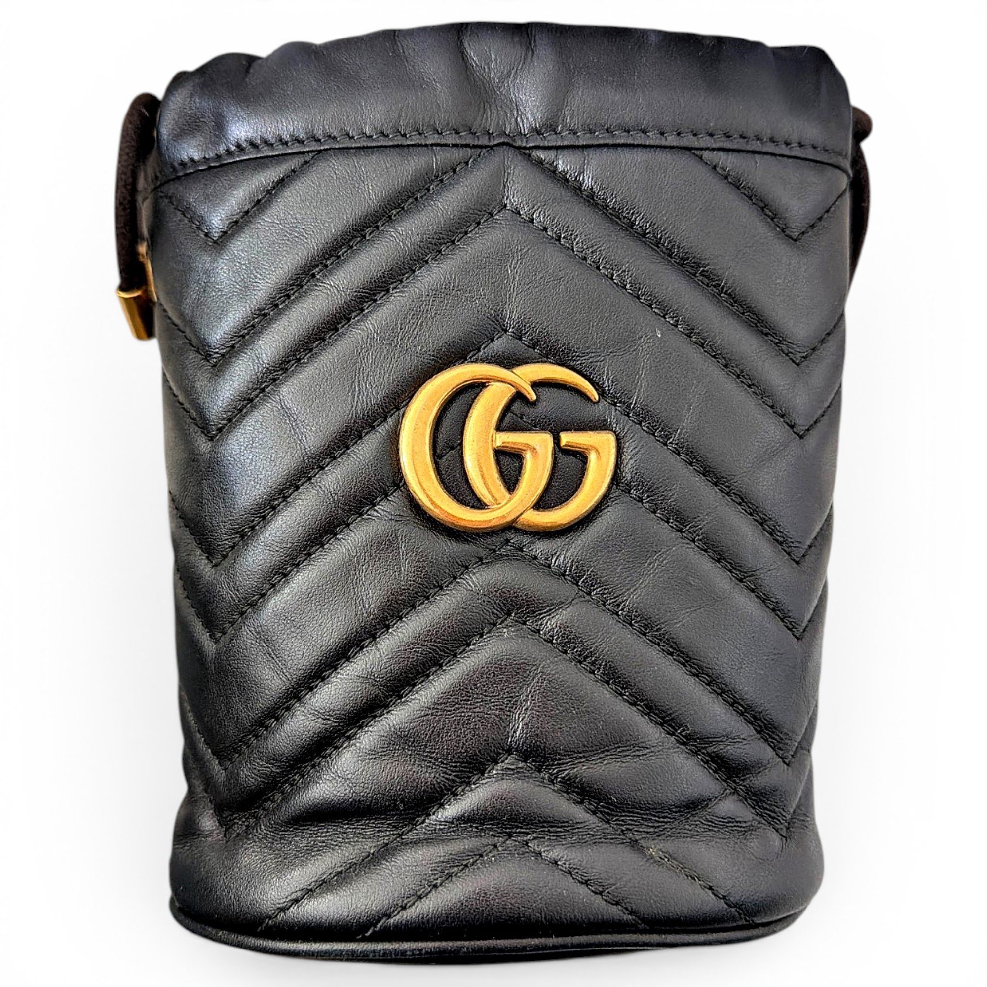 GG Marmont Chain Bucket leather crossbody bag