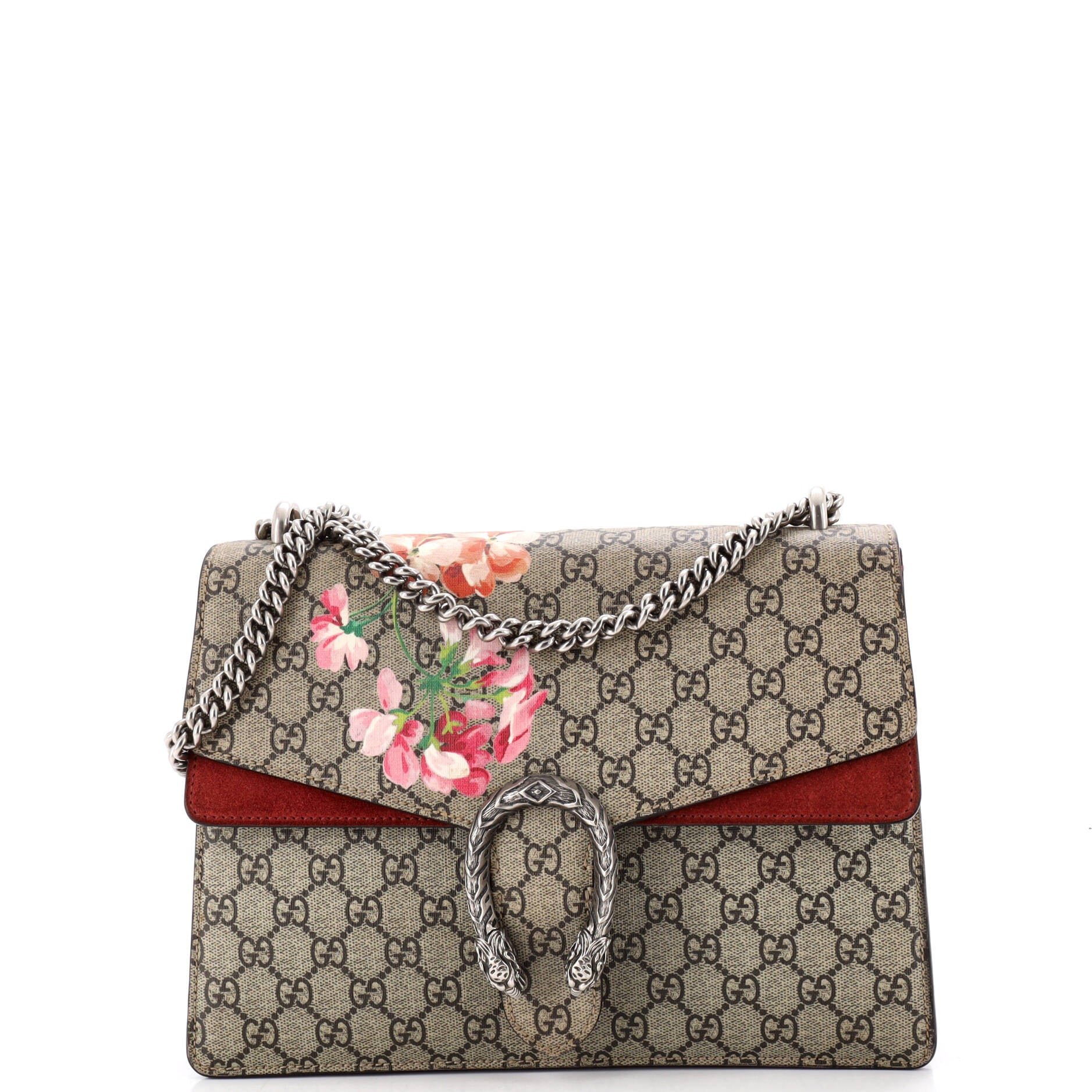 Dionysus Bag Blooms Print GG Coated Canvas Medium