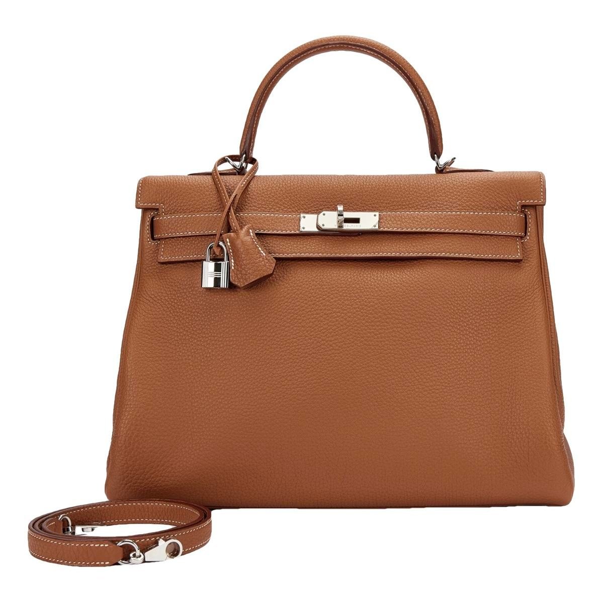 Hermes Kelly 35 Handbag Clemence Leather