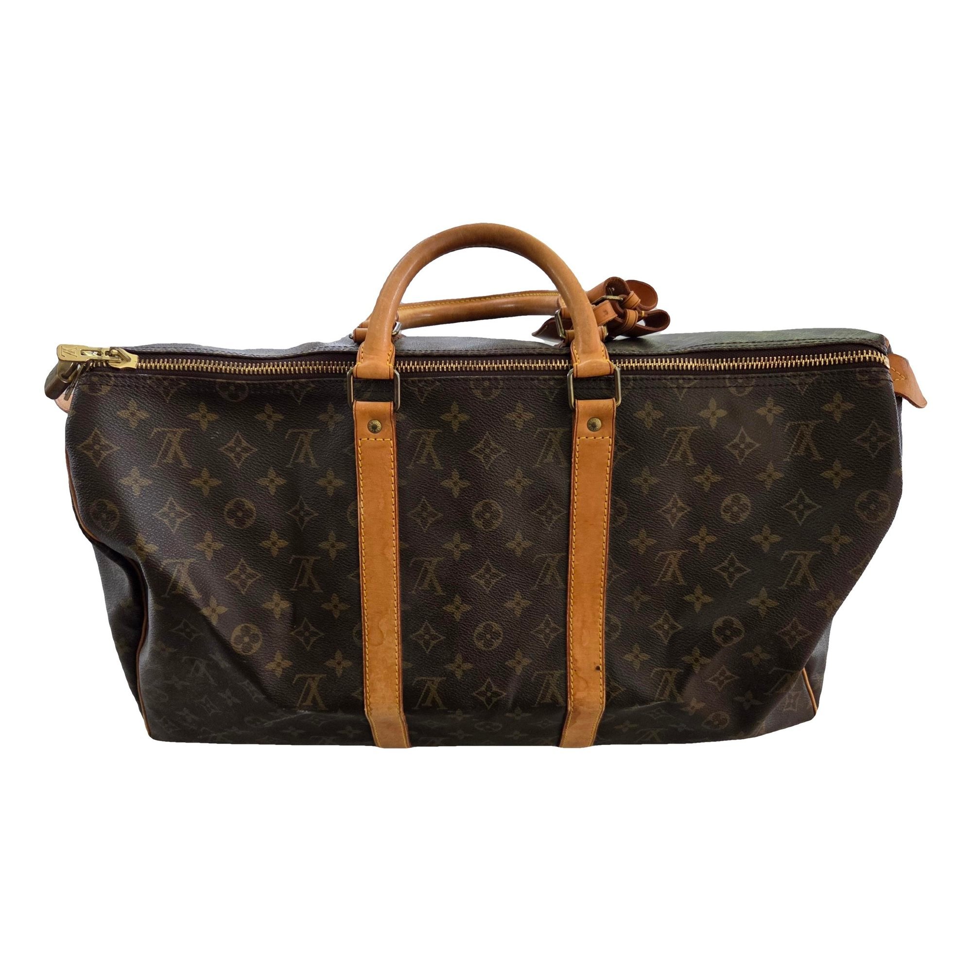 Keepall leather travel bag