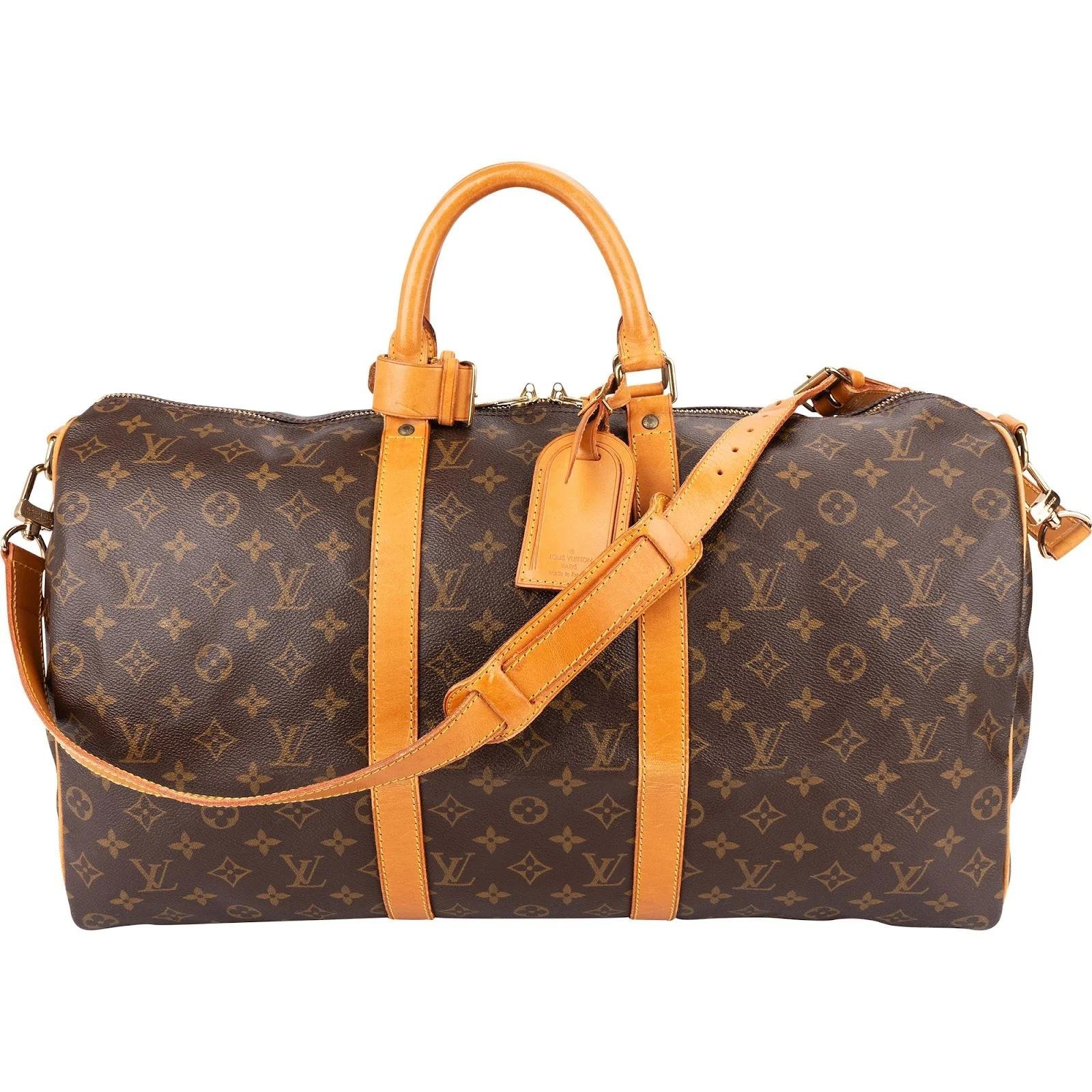 Keepall leather travel bag