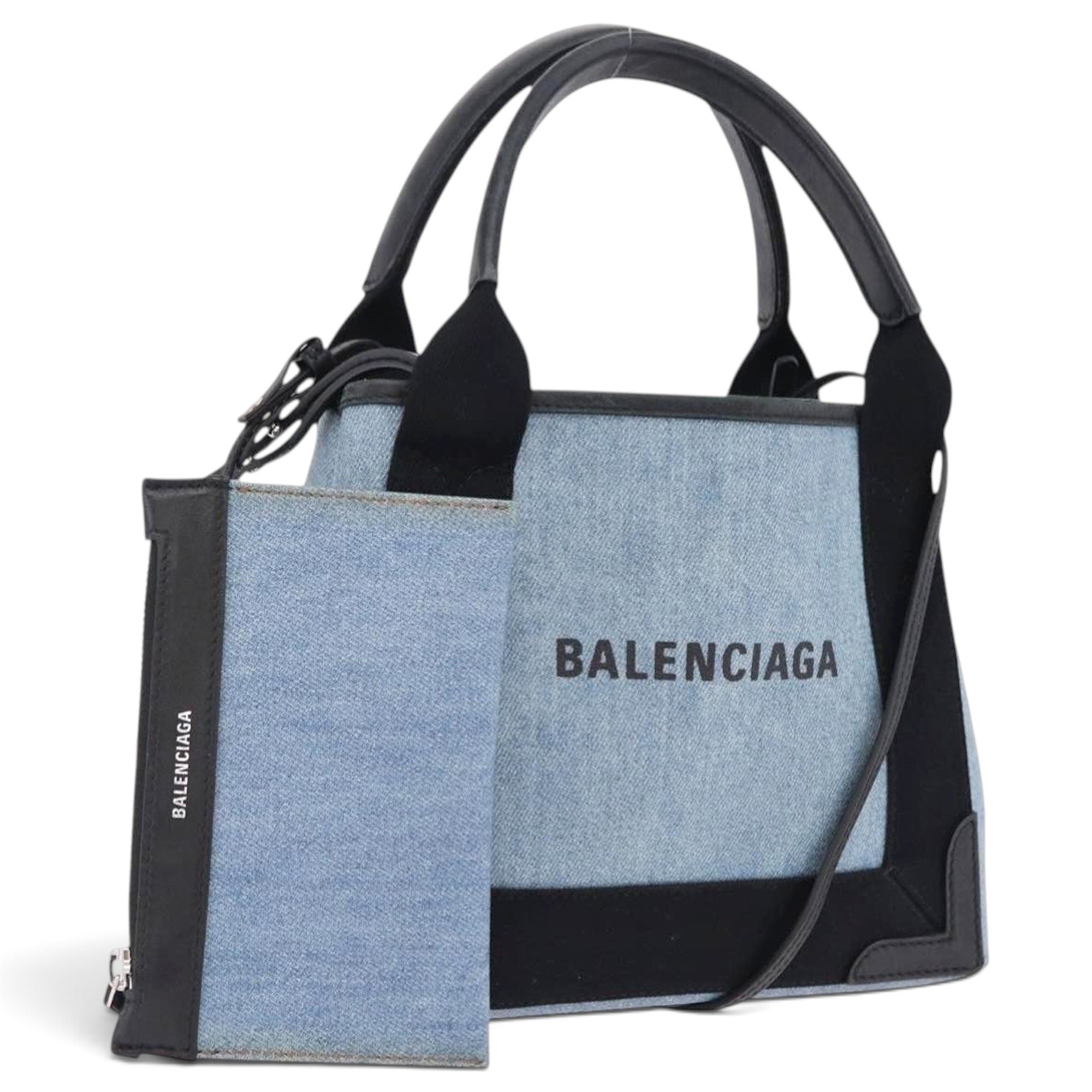 Navy cabas cloth tote
