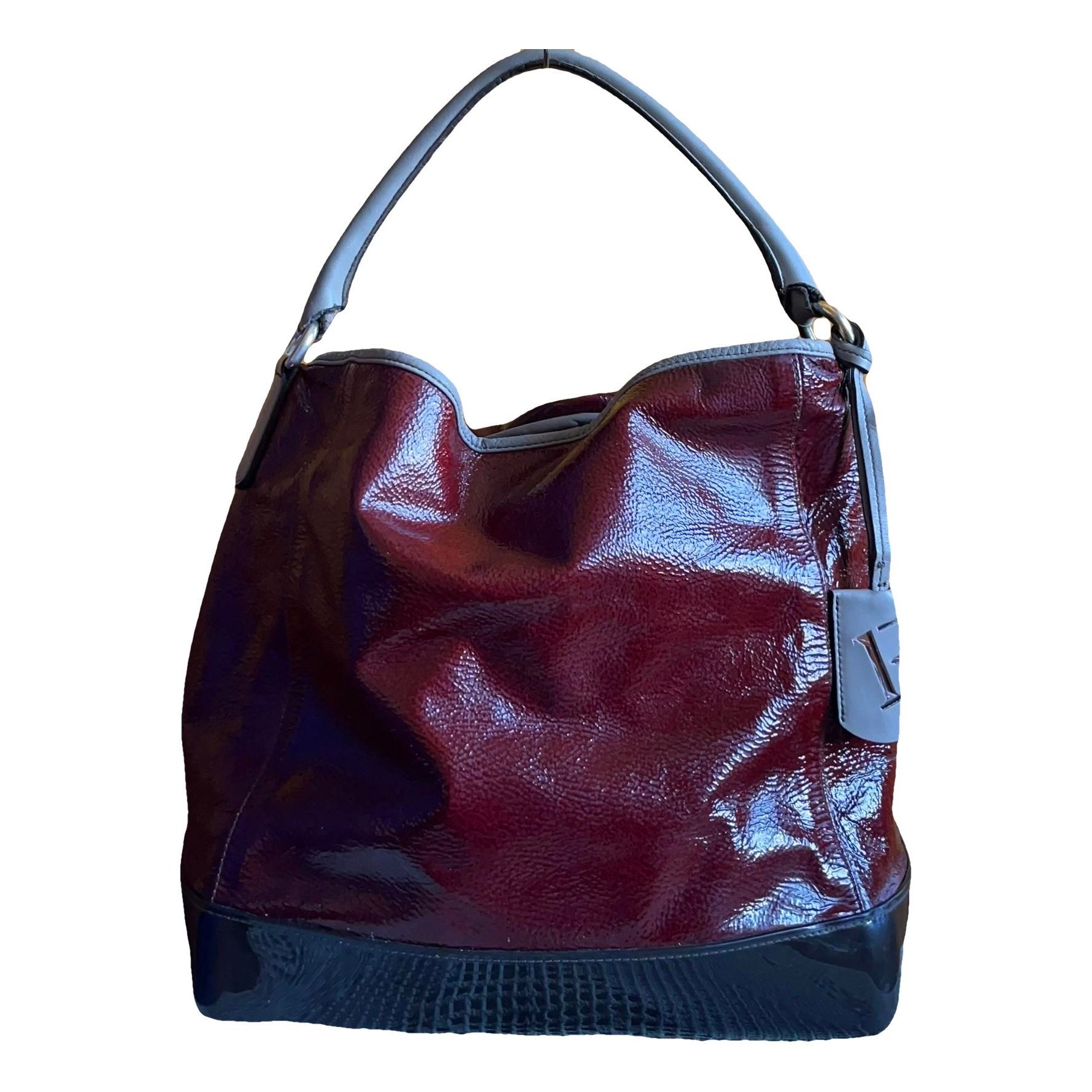 Patent leather handbag