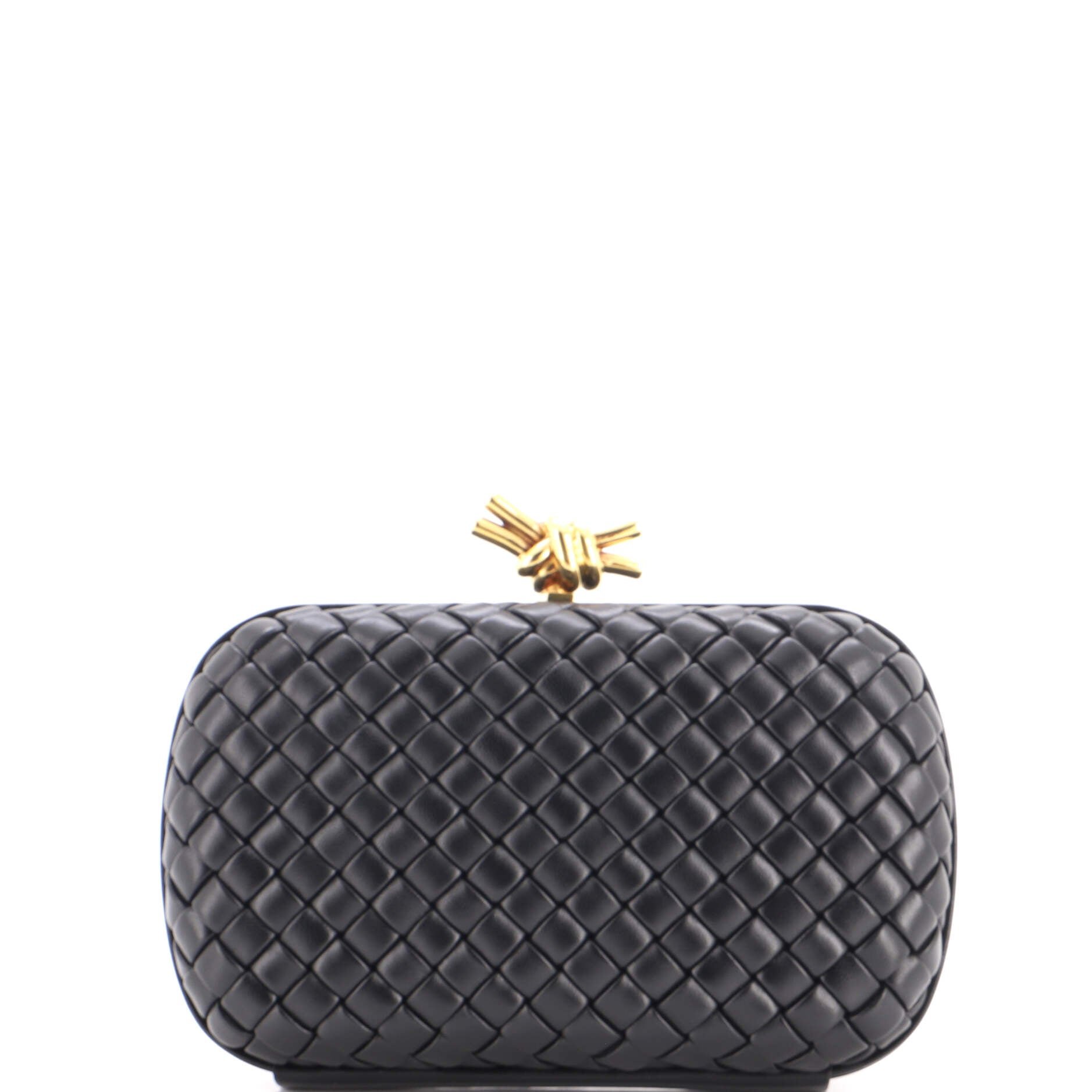 Box Knot Clutch NM Intrecciato Nappa Small
