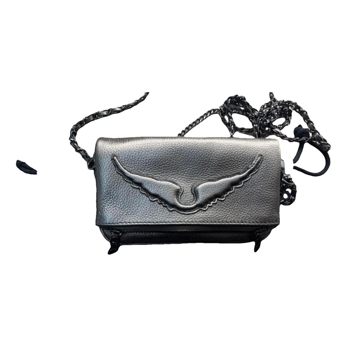Leather clutch bag