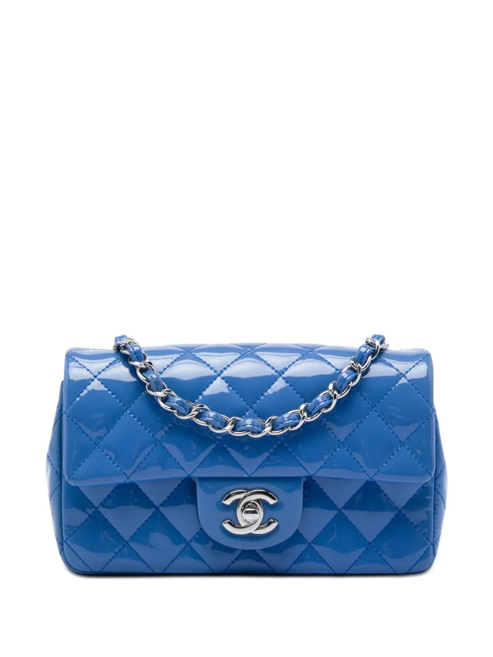 2015-2016 Mini Rectangular Classic Patent Single Flap crossbody bag