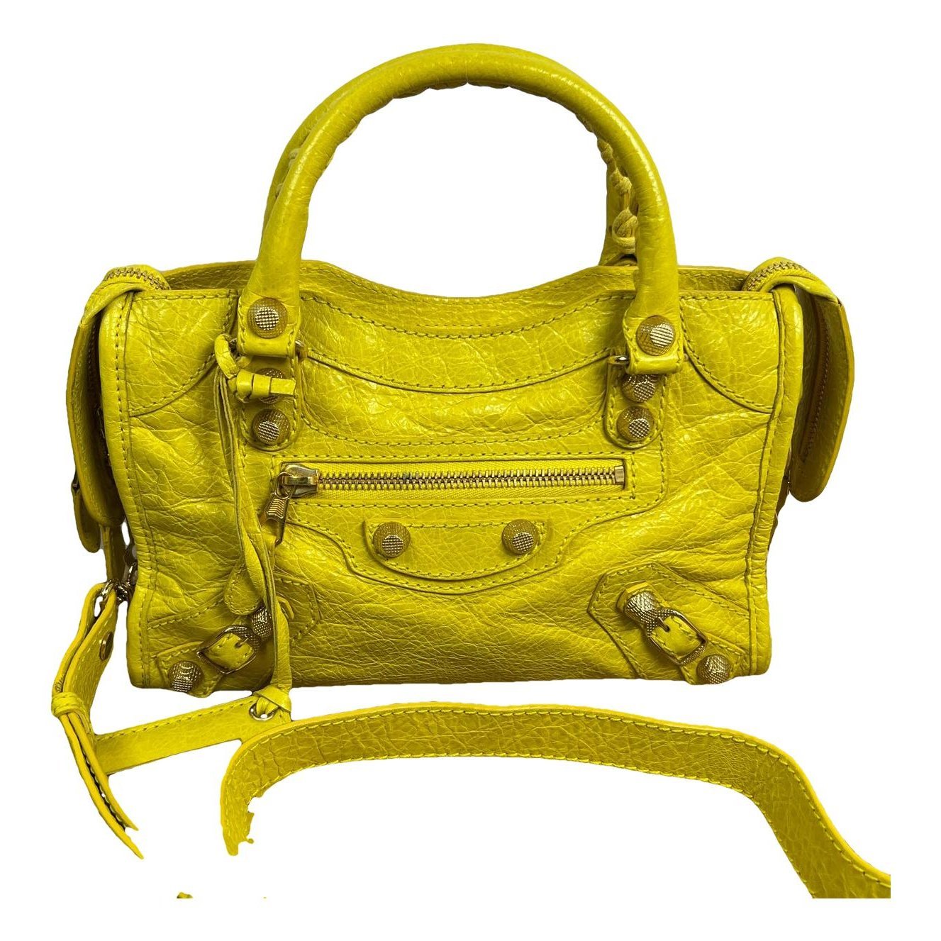 Classic Metalic leather handbag
