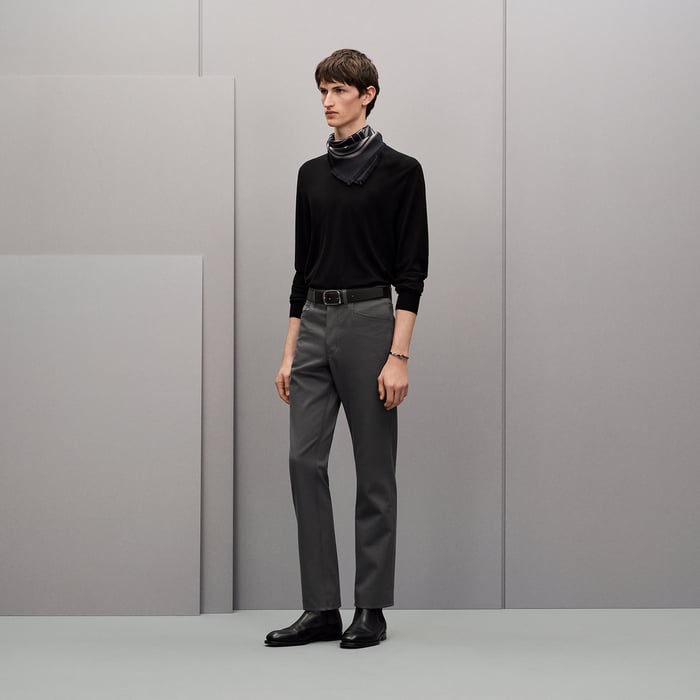 Gris Brûlé Straight Cut Jeans