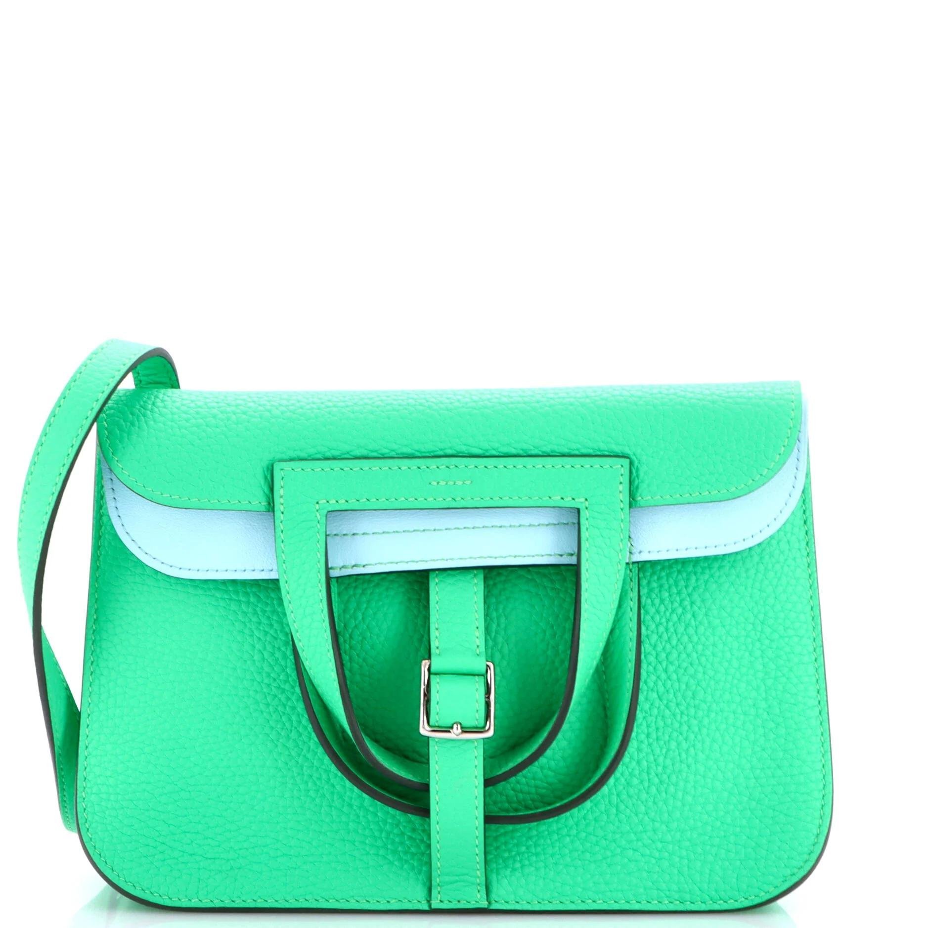 Hermes Halzan 25 Handbag Clemence Leather 2023