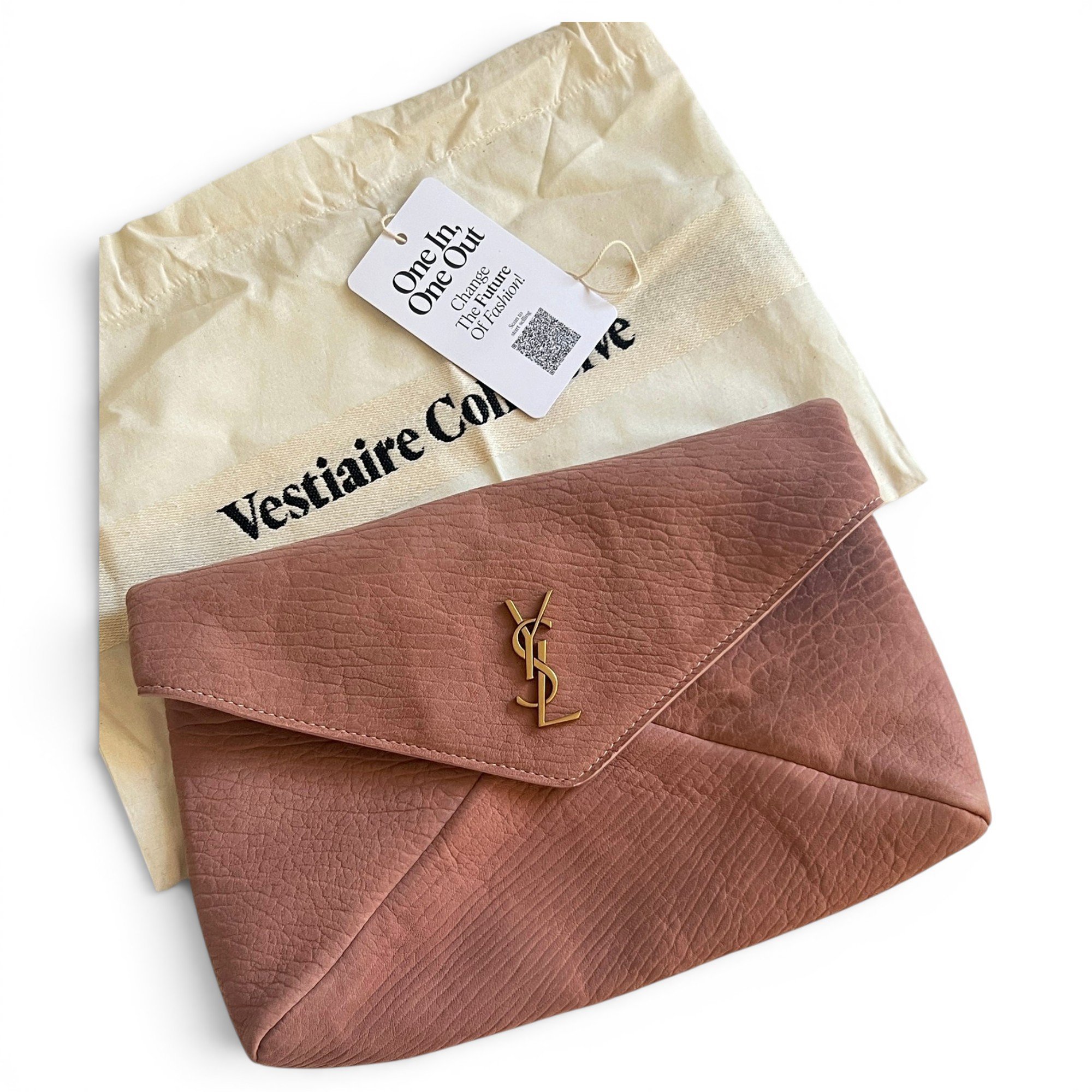 Saint Laurent Cassandre leather clutch bag