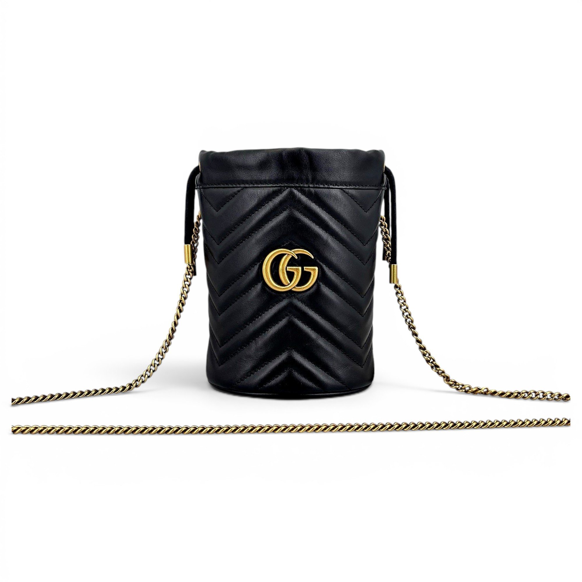 GG Marmont Chain Bucket leather handbag