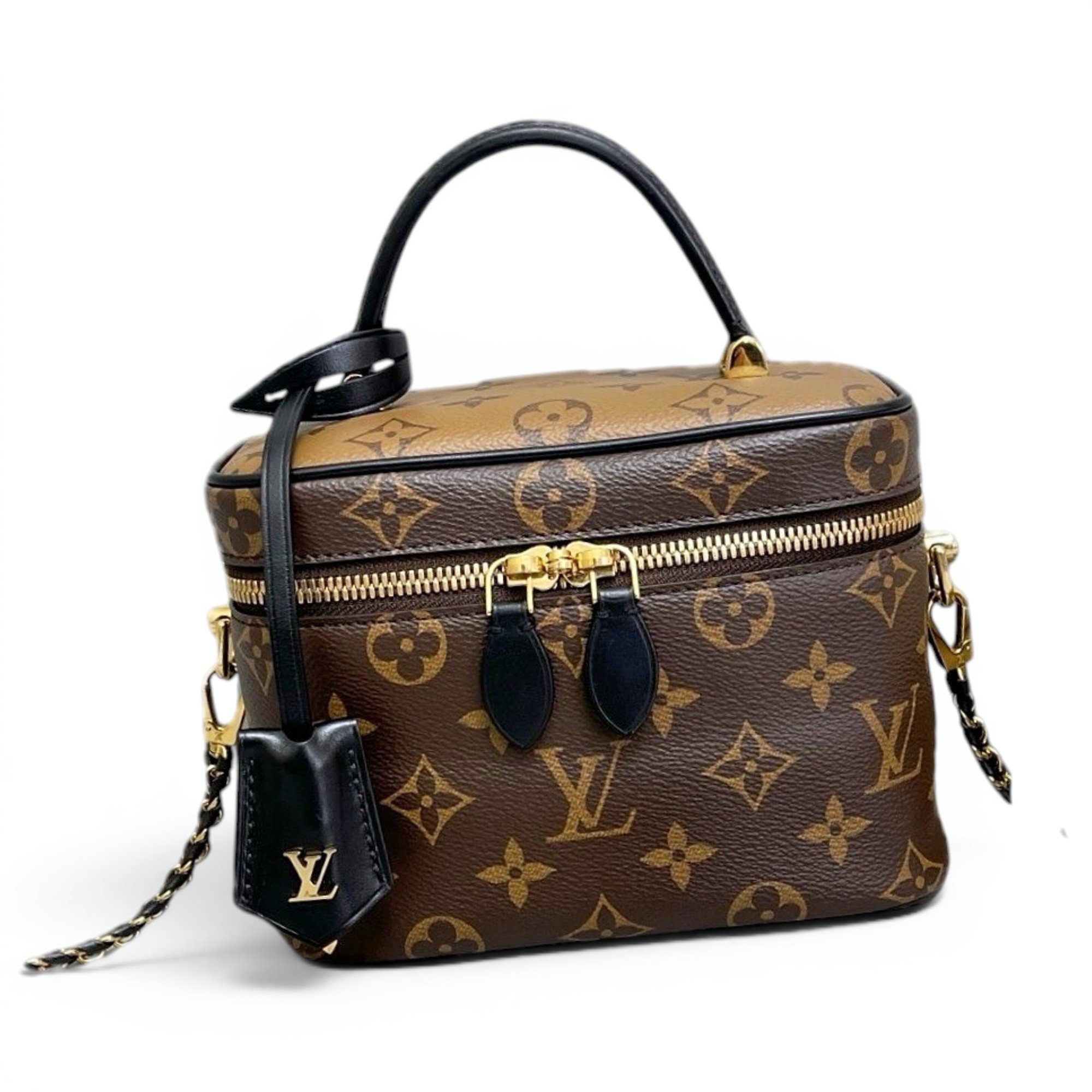 Vanity leather handbag